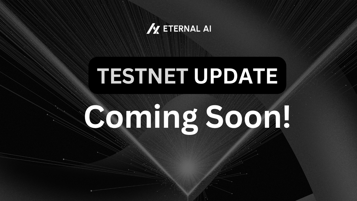 Exciting News 📢Eternal AI testnet update dropping very soon! 🧠Experience different levels of Decentralized AI, from partially on-chain to fully-on-chain 🧠Play with advanced image generator AIs! Think DALL-E by @OpenAI but with on-chain verifications 🧠$EAI Airdrop Season 2…