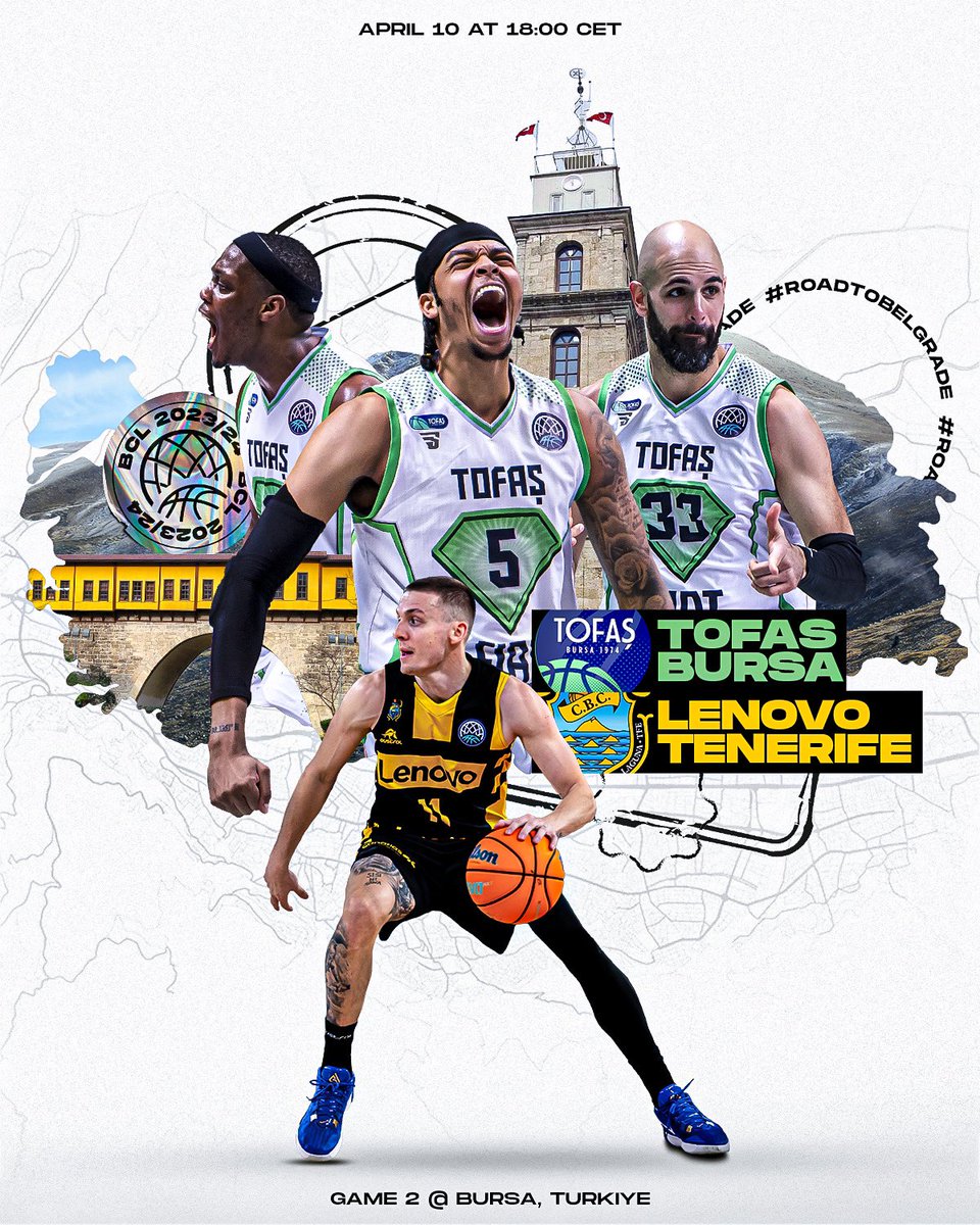 🚙💨 Bursa is a city known for its cars, but Tenerife could drive Tofas out of competition tonight 

#BasketballCL | #RoadtoBelgrade