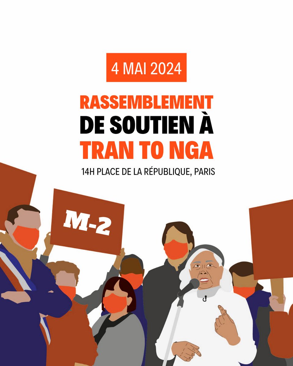 La #LDH se joint à l’appel du collectif @VietnamDioxine en solidarité à Trần Tố Nga, victime des épandages d’agent orange-dioxine de l’armée américaine au Vietnam. 📍Rdv le 4 mai à 14h place de la République à Paris pour un soutien aux victimes de l’agent orange.