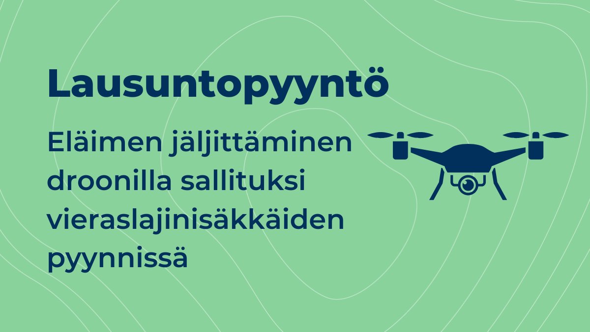 Pyydämme lausuntoja #vieraslaji'en torjunnan tehostamisesta. Esitysluonnos: 🦝Droonien käyttö sallitaan vieraslajinisäkkäiden jäljittämisessä eläimiä pyydettäessä 📅 Siirtymäaikaa pidennetään kansallisen vieraslajiluettelon muutoksissa Tiedote: mmm.fi/-/esitys-droon…