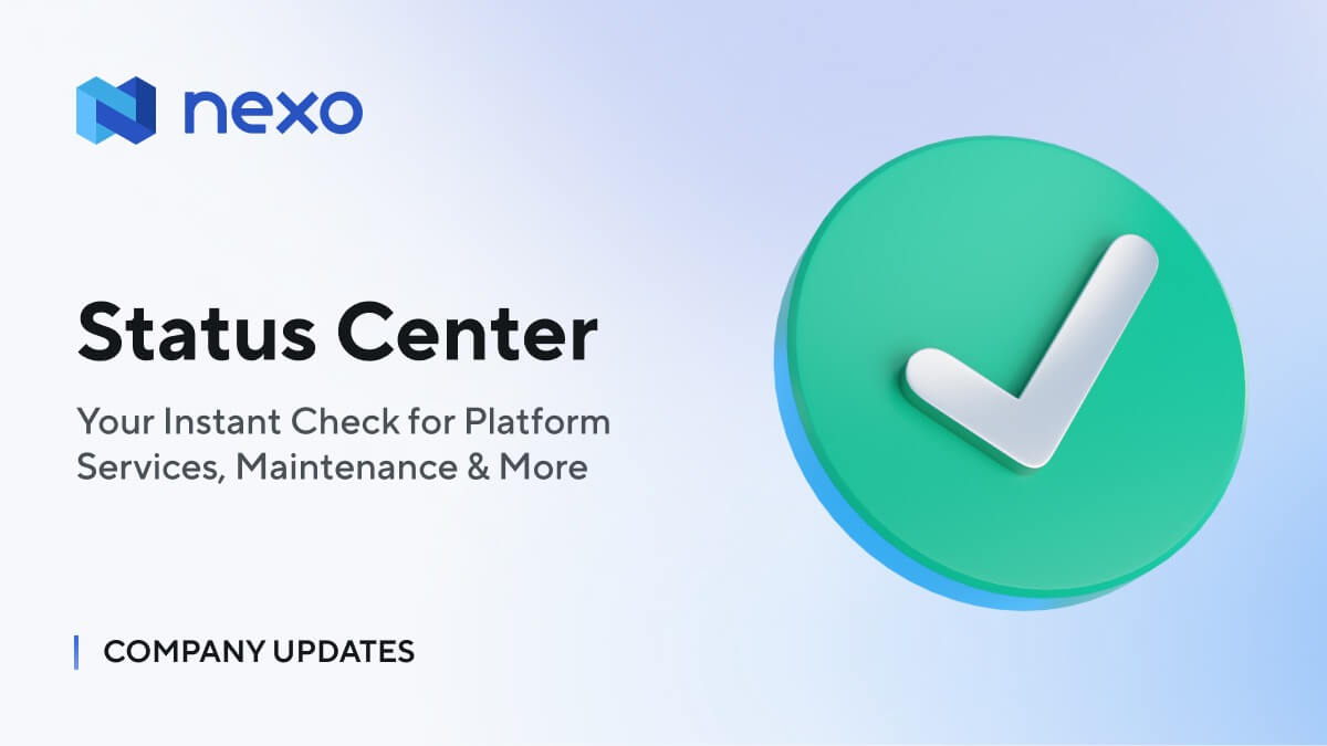 Nexo's tweet photo. Introducing the Nexo Status Center: https://t.co/EL2ZXJ625y

Check platform operations, maintenance updates, and service statuses, all in one place:

✅ Get real-time insights into service availability and performance
💼 Use it as your reliable resource for live updates
⏰ Stay up to date with scheduled system maintenances