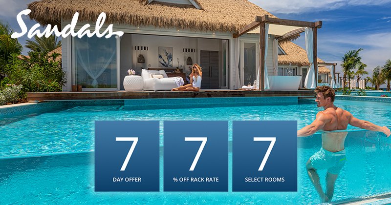 Save big at Sandals with an additional 7% off rack rates! ☀️💦
Learn more: bit.ly/2SR2MNG
#vacations #luxuryhotel #allinclusive #couplesonly