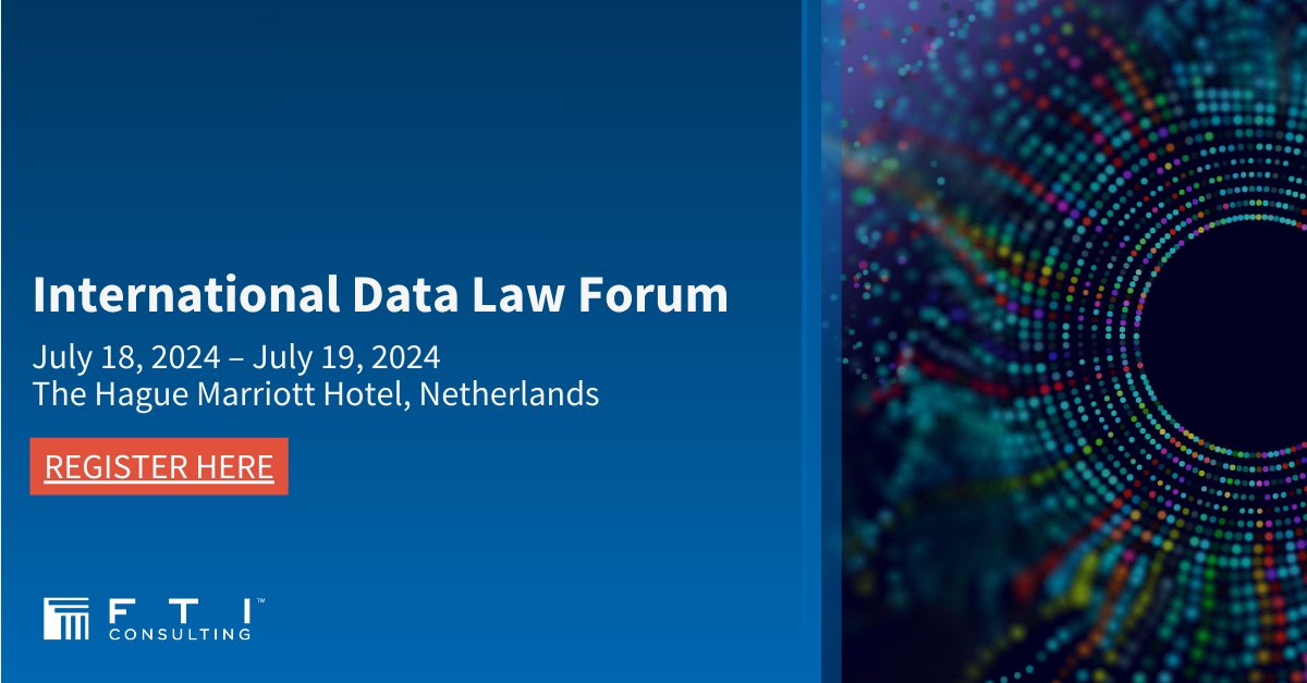 We are delighted to be cosponsoring the Annual International Data Law Forum in July, featuring a stellar faculty of European and US regulators and judges, along with leading legal, privacy, and technology practitioners. To sign up: bit.ly/3xpLzPg