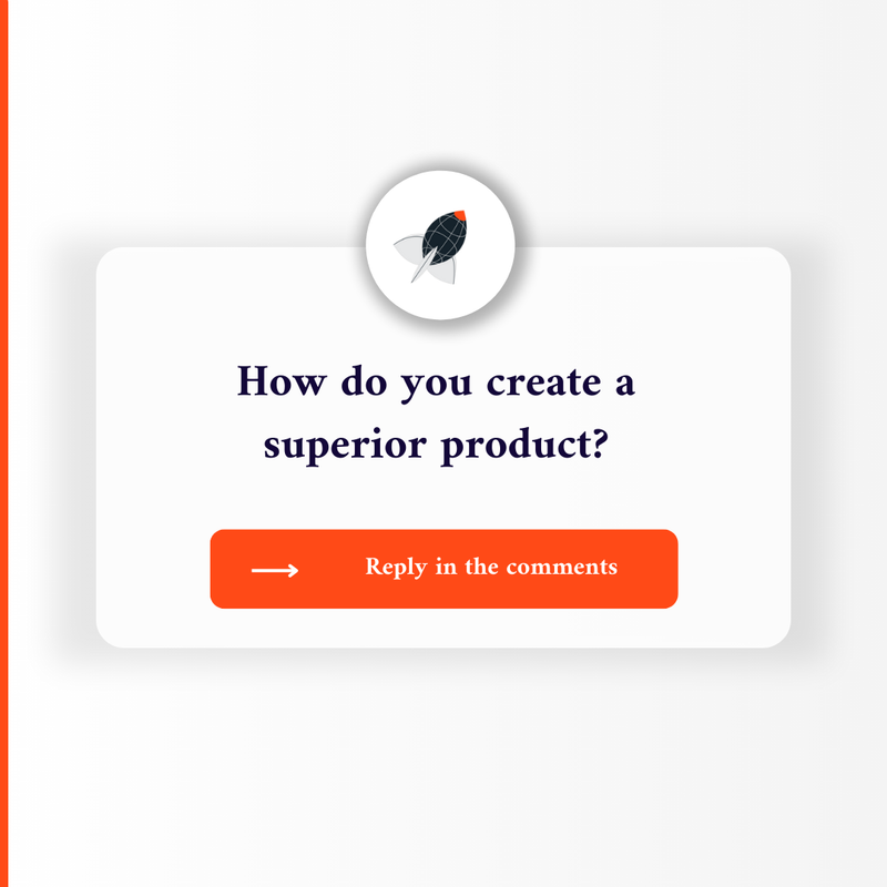 💁‍♀️ When the product sells itself, customer input is easily incorporated, and innovation becomes the top focus for the whole company. 

How do you create a superior product? ❇️

#ProductRocket #BusinessGrowth #ProductManagement #UXDesign