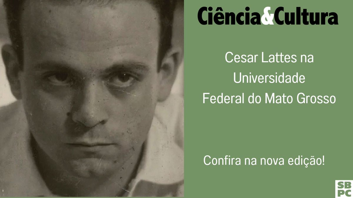 ciencia3cultura's tweet photo. Projeto Lattes deu oportunidade à UFMT de fazer parte de um grupo de destacadas instituições de pesquisa na área de raios cósmicos, altas energias e geocronologia.
Confira na nova edição da Ciência &amp; Cultura:
https://t.co/uLljVAe1DM 
#CesarLattes #Física #Ciência #SBPC https://t.co/wpdcPtmdQZ