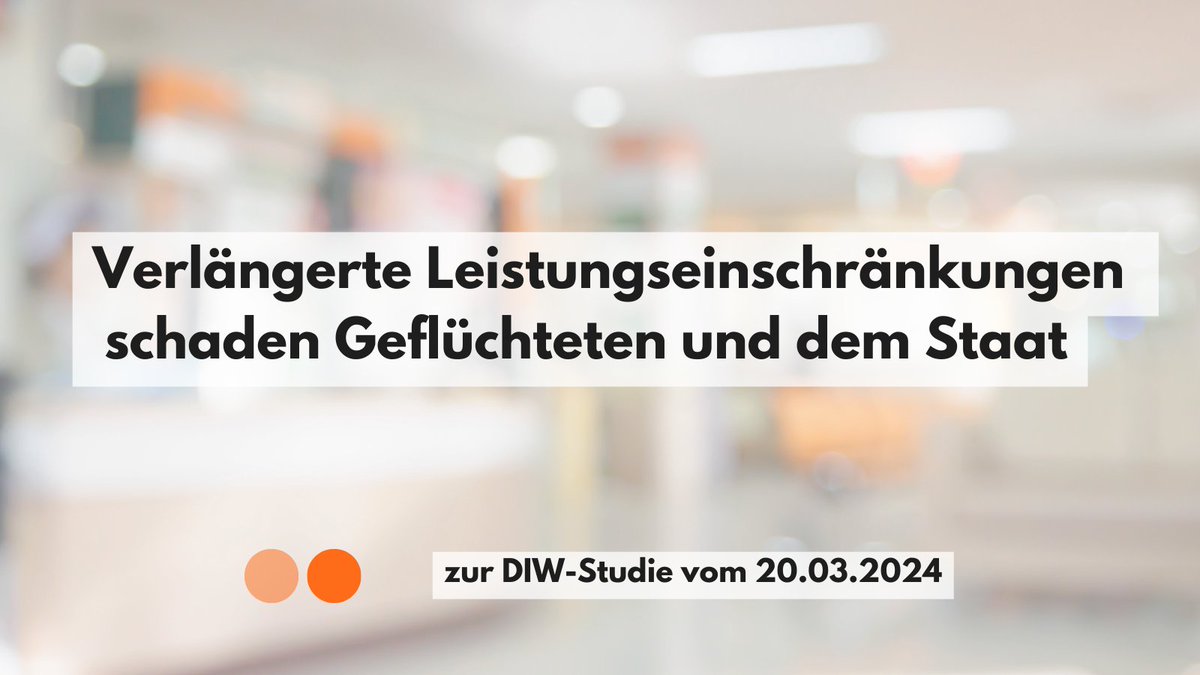 Der immer restriktiver werdende Kurs der deutschen #Asylpolitik schadet nicht nur erheblich der #Gesundheit geflüchteter Menschen, sondern ist auch unnötig teuer für den Staat. (1/4)