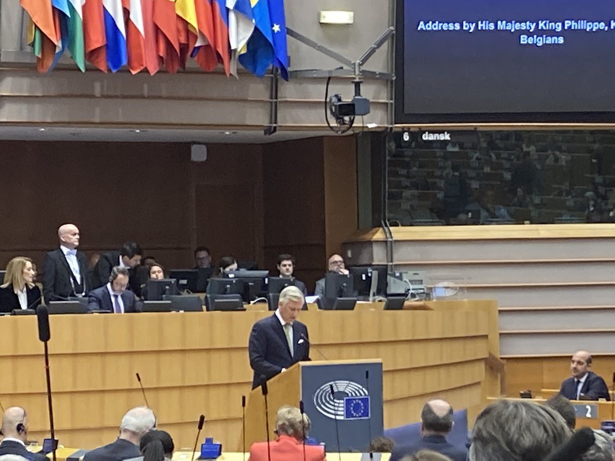 👉 Heute zu Gast im Europäischen Parlament in Brüssel: Seine Majestät König Phillippe, König der Belgier 🇧🇪. In einer eindrucksvollen und klaren Rede ging König Phillippe auch auf die aktuellen geopolitischen Herausforderungen und die Gefahren für Europa ein.