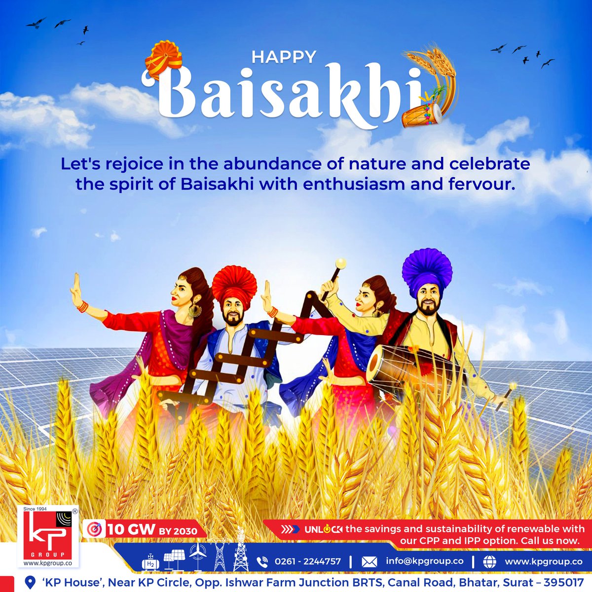 As the fields are adorned with golden crops, let's rejoice in the abundance of nature and celebrate the spirit of Baisakhi with enthusiasm and fervor. Wishing you a blessed and prosperous Baisakhi from all of us at KP Group! #kpgroup #drfarukpatel #farukpatel