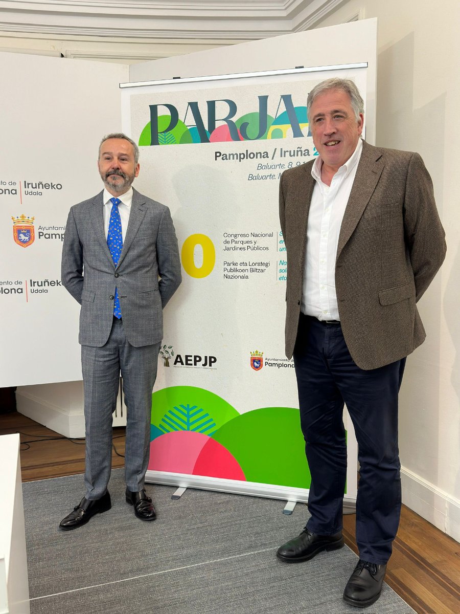 AEPJP's tweet photo. ¡Presentación del Congreso #PARJAP 2024 en el @Pamplona_ayto🎙️

📸 El Congreso #PARJAP2024 llegará a la ciudad de Pamplona del 8 al 10 de mayo 📅

🍃 Las Soluciones Basadas en la Naturaleza #SBN representarán el eje temático del 50º Congreso #PARJAP.

@baluarte https://t.co/8qaoj2A0jJ