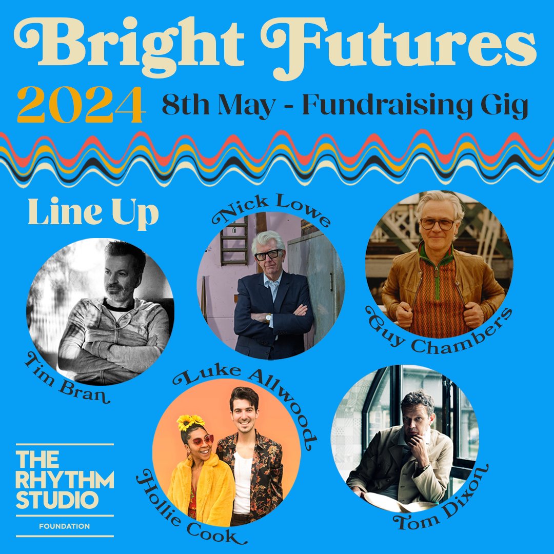 A star-studded line up for Bright Futures at @Bushhallmusic on Wednesday 8th May. Nick Lowe & Guy Chambers, Hollie Cook & Luke Allwood, The RSF All Stars, with patrons Tim Bran & Tom Dixon. Hosted by @slondonuk - Get your tickets now! ww2.emma-live.com/brightfutures24
