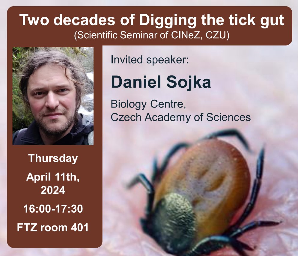 Invitation for tomorrow's tick seminar in Prague ‼️ @CINeZ_CZU @CZUvPraze