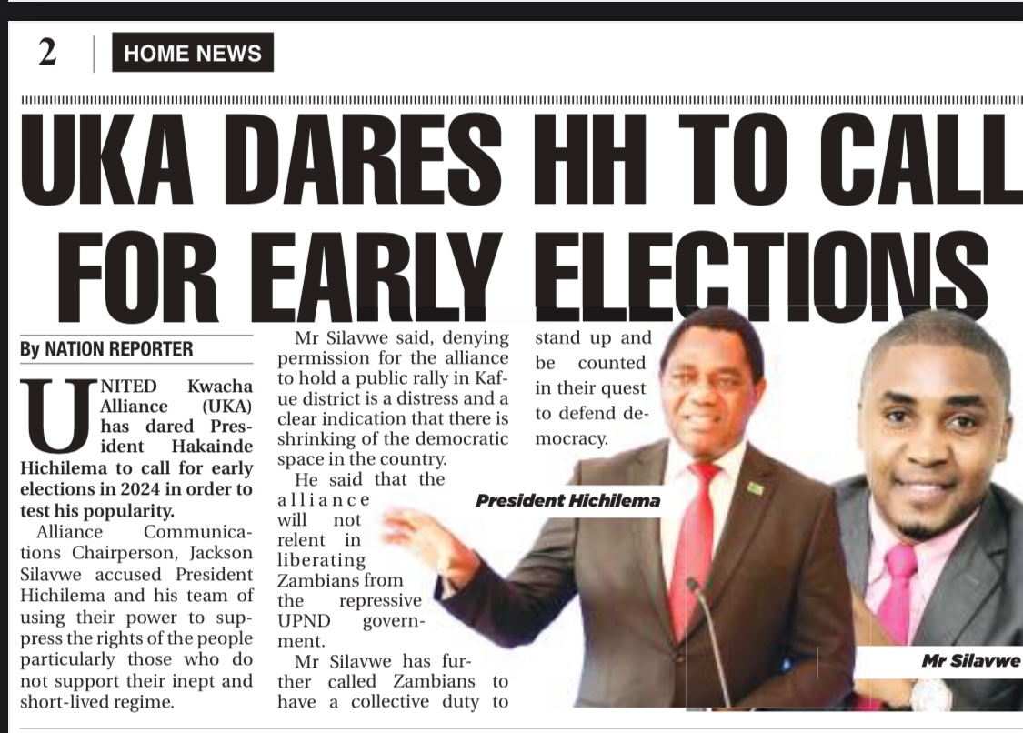 Zambia’s opposition parties, grouped around the United Kwacha Alliance (UKA), have been asking President Hichilema to call for early general elections, arguing that he has mismanaged or failed to run the country. Yet under the current Constitution of Zambia, the President has no…