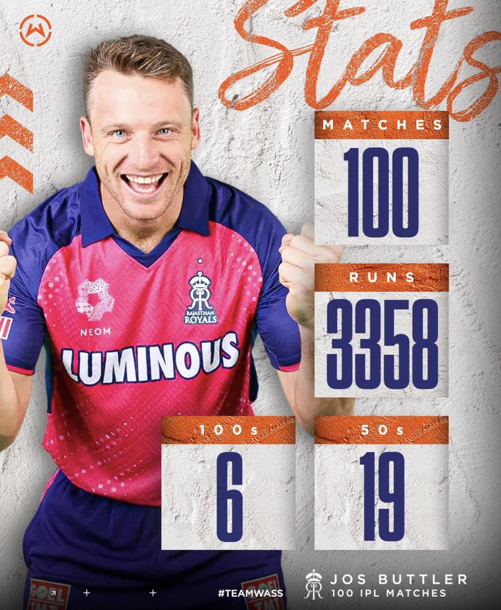 Lighting up the @IPL since 2016💥… Here’s the breakdown of @josbuttler batting stats across his 100 appearances in the competition so far 💥 One of the very best to do it. 🐐 💯 @rajasthanroyals
