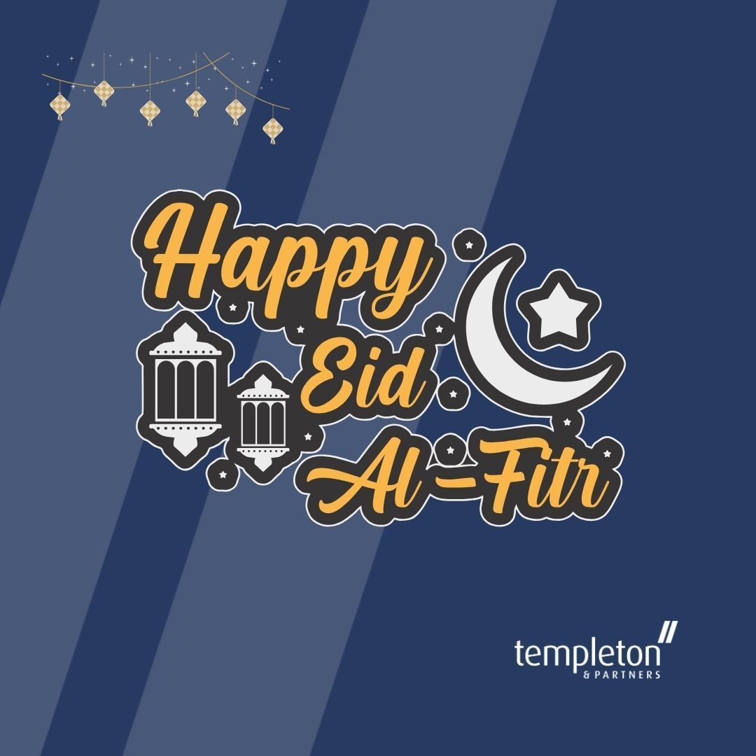 Eid Mubarak from Templeton and Partners! 🌙 Wishing our Muslim community a joyous Eid Al-Fitr filled with blessings and happiness. May this special occasion bring you closer to your loved ones and inspire moments of unity and reflection. ❤️ #EidMubarak #Celebration #Unity