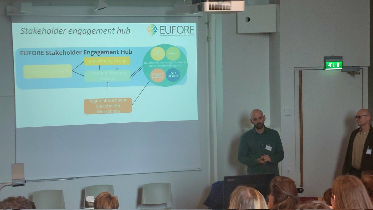 @Giurk explains how #stakeholder #engagement #hub in @eufore_project works & what are expected outcomes from this co-creative work at #IFPM5!

@europeanforest
@EFIForestPolicy @EfiGovernance