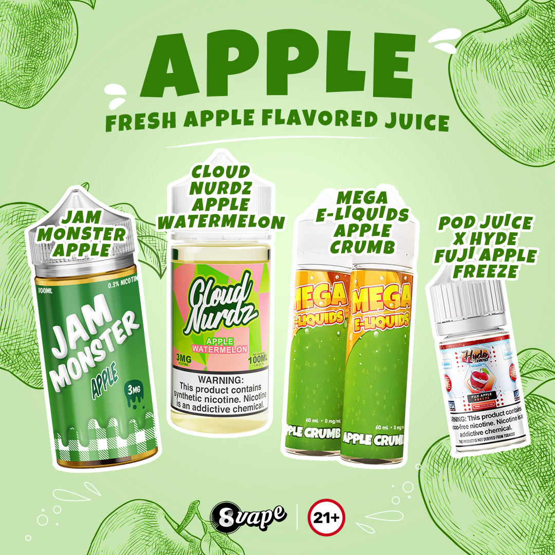 🍏 Do you like apple-flavored e-juice?
eightvape.com/collections/ap…
#AppleVapeJuice #VapeFlavors #vapes #vapelife #vapeshop #vapejuice #vapedeals #vapestore #vapetricks #vapesociety #vaping #vapingneeds #VapingRisks #vapingislife #VapingExperience #vapingessentials 🍎