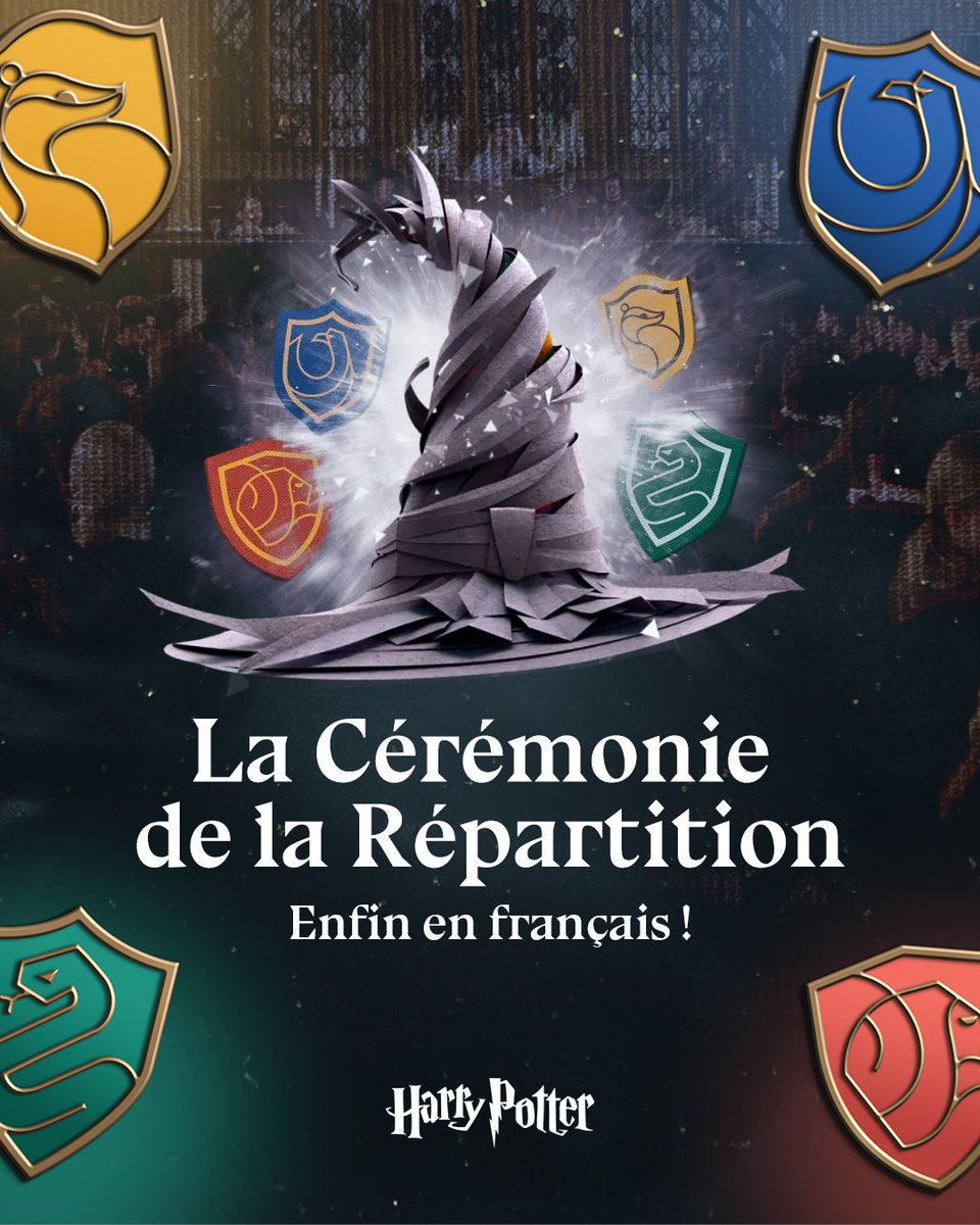 Gryffondor 🦁, Serdaigle 🦅, Serpentard 🐍 ou Poufsouffle 🦡 ? Découvrez dès à présent à quelle maison vous appartenez ! La Cérémonie de la Répartition officielle est enfin en français ! C'est par ici 👉 spkl.io/60114Fuwz