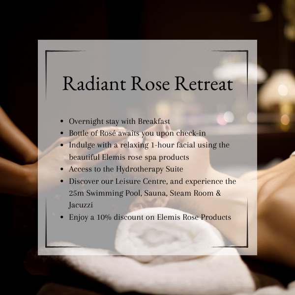 🌹 Radiant Rose Retreat 🌹 Elevate your midweek routine with our exclusive rose retreat. Unwind in a spacious and luxurious room, where a bottle of Rosé awaits you upon check-in, setting the tone for a truly enchanting stay! Discover the package: rb.gy/s9xstz