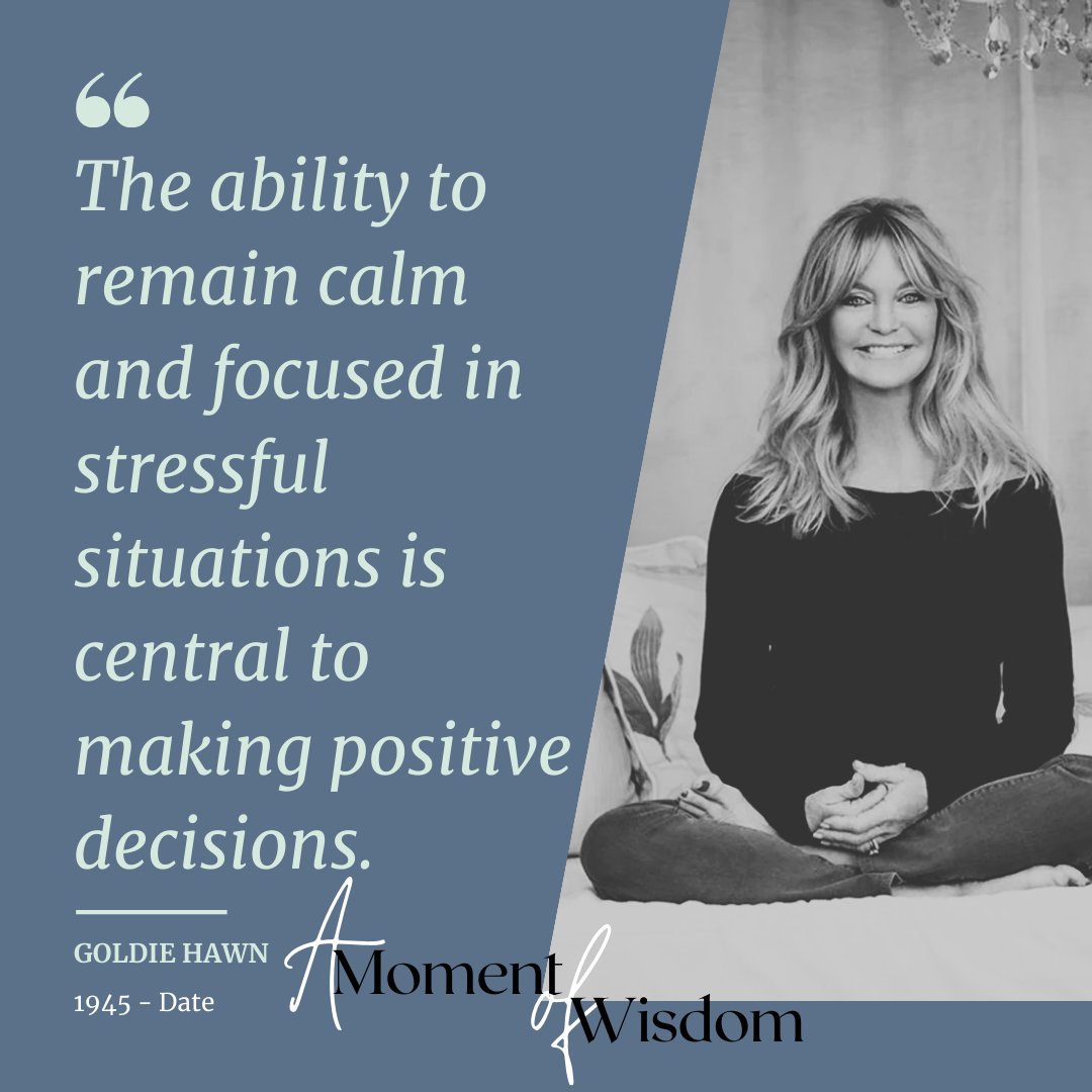 I bang on about it, but this is why we meditate, to give us this option

#GoldieHawn
#StressMastery
#CalmDecisions
#FocusUnderPressure
#PositiveChoices
#EmotionalIntelligence
#MindfulLeadership
#HighStressHighPerformance
#UnflappableMindset
#PressureMakesDiamonds
#ThriveUnderFire