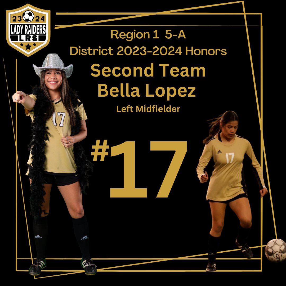 2024 Second Team All District! Congratulations, Bella Lopez! #ROHO #LOBO