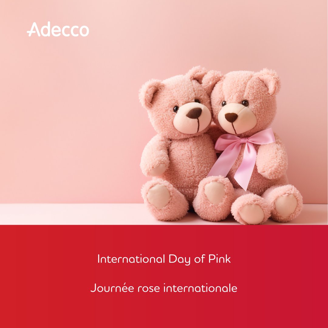 Discrimination comes in many forms, whether it's based on race, age, disabilities, gender, or sexuality. At Adecco Canada, we believe in a workplace where everyone feels safe, respected, and valued for who they are. Join us in wearing pink today and spreading kindness.