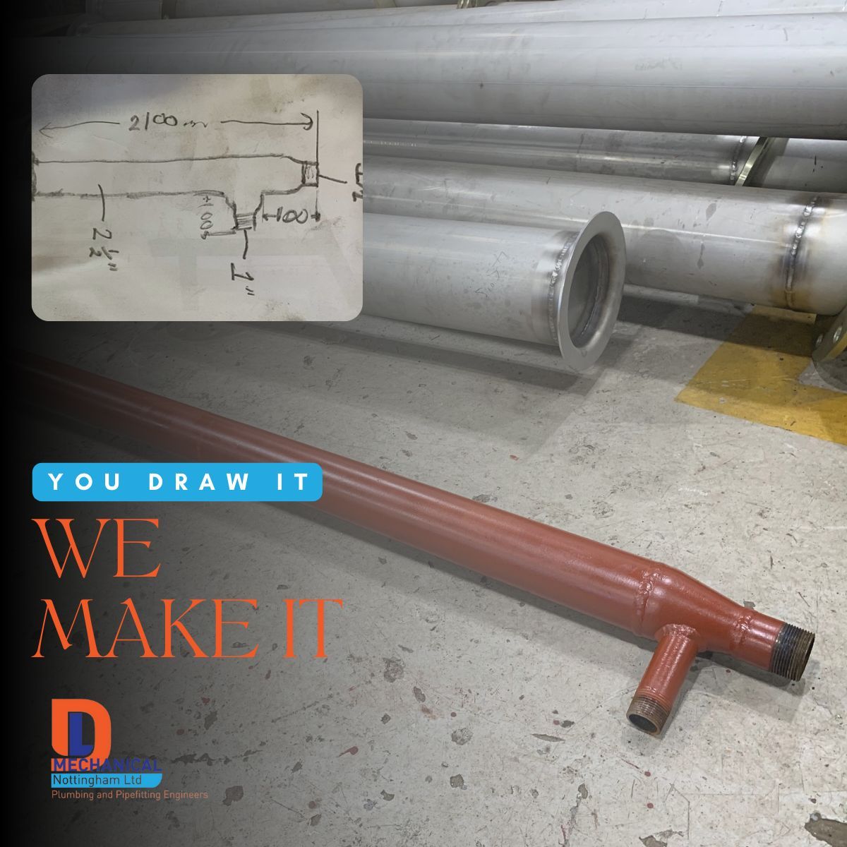 Busy times ahead with custom orders on short notice! Customers send sketches, we paint and deliver promptly. It's a job-by-numbers process, with close collaboration with Trentside Fixings for nationwide delivery. Email us for more info! 

#mechanicalengineer #welding #plumbing