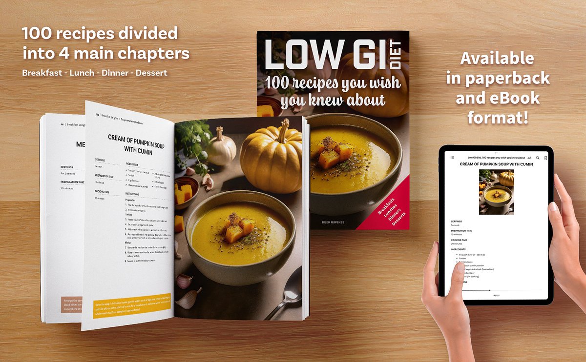 📘 🍠 Explore an exciting gastronomic adventure with our latest low glycemic index recipe book! You'll find 100 original recipes for a tasty, balanced diet. Bon appétit! 🍽️📖
#HealthyCooking #foodlover #lowglycemic #lowGI