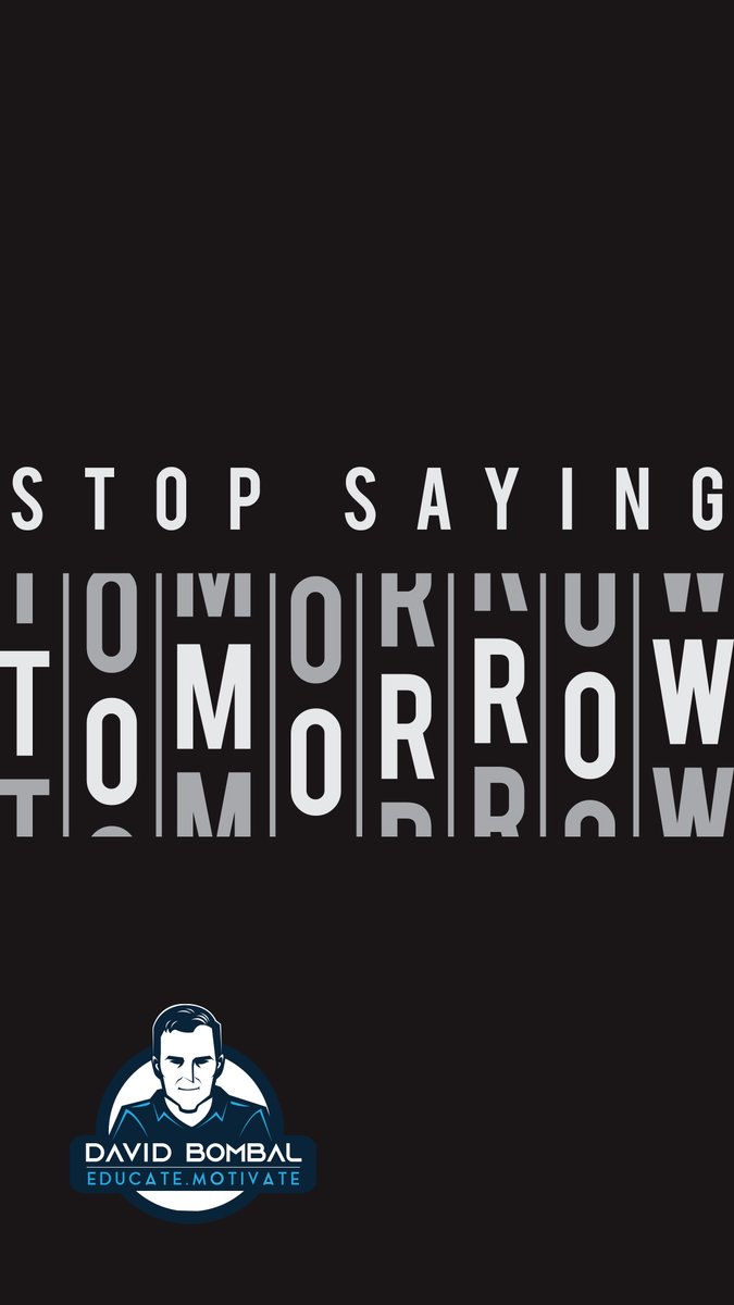 Stop saying tomorrow. #DailyMotivation #inspiration #motivation #bestadvice #lifelessons #changeyourmindset