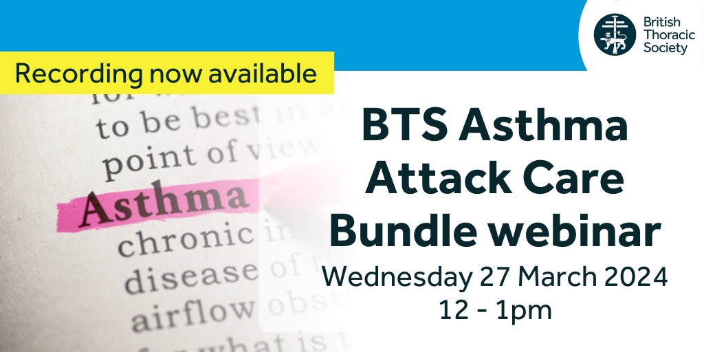 Building on the new asthma attack care bundle, this webinar provided the opportunity for the authors who developed this work to share more about how to apply this new resource in clinical practice. Watch the recording: tinyurl.com/ynt4xbu6 #Respiratory #Asthma