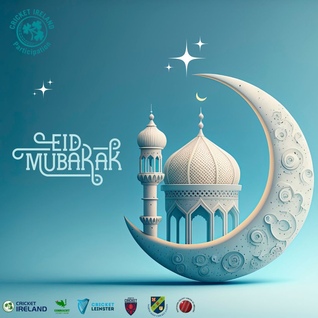 🌟 Eid Mubarak from everyone at Cricket Ireland🌙✨ Wishing all who are celebrating a very happy Eid Mubarak #EidMubarak #CricketIreland