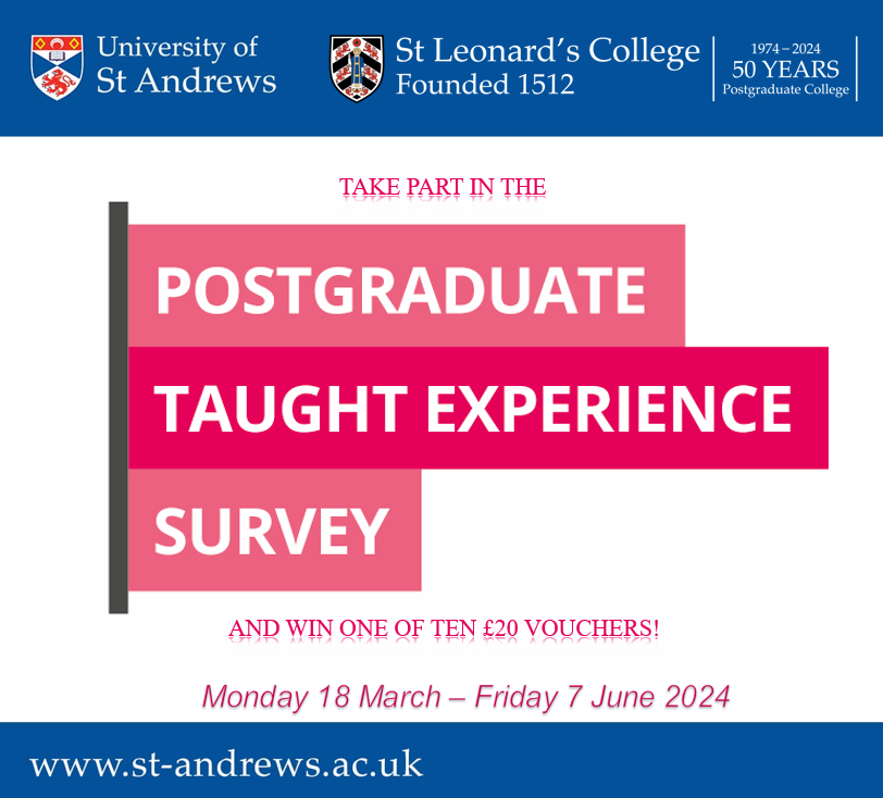 Calling all our PGT students; we want to hear from you! Take part in the Postgraduate Taught Experience Survey (PTES) 2024, and win a £20 voucher! #PostgraduateLife ow.ly/awrP50R5J7A