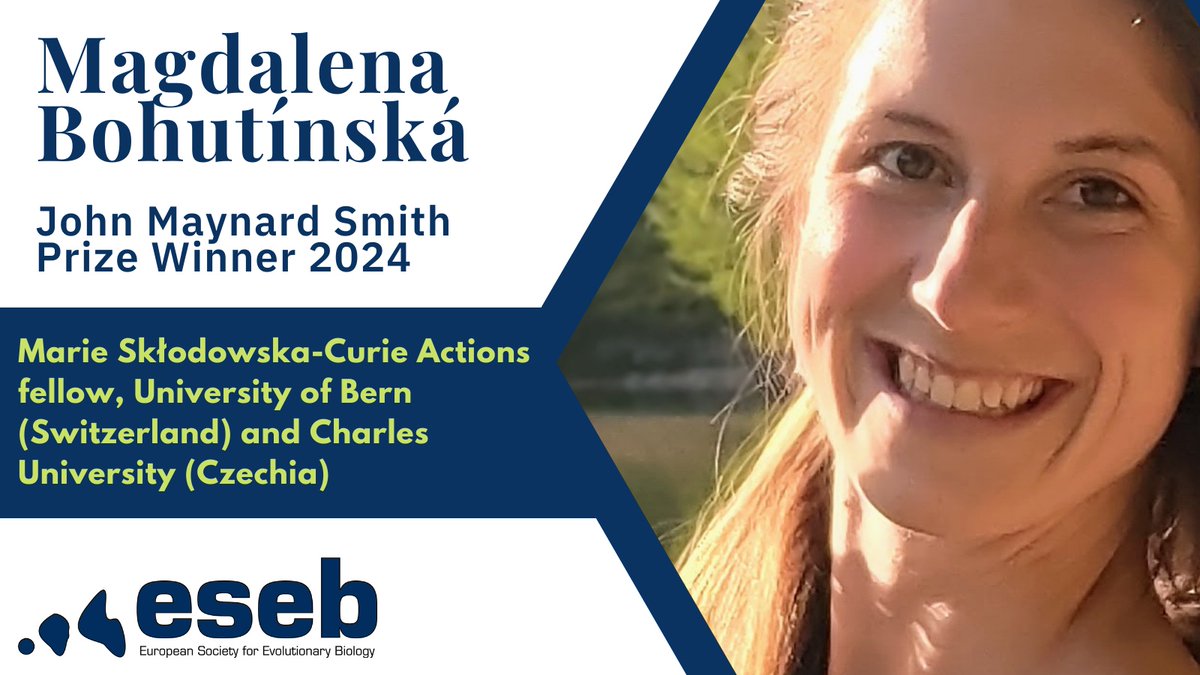 A round of applause for <a href="/MajdaHolcova/">Magdalena Bohutínská</a> on being awarded the prestigious <a href="/eseb_org/">ESEB</a> JMS Prize for 2024!