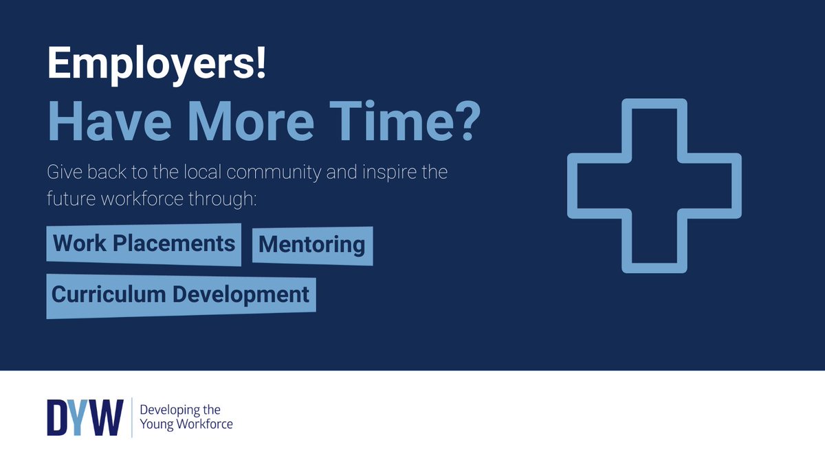 Employers📢 You can develop the young workforce over a long-term period through offering work placements, mentoring, and influencing change through curriculum development. Find out more: dyw.scot #DYWScot #ConnectingEmployers