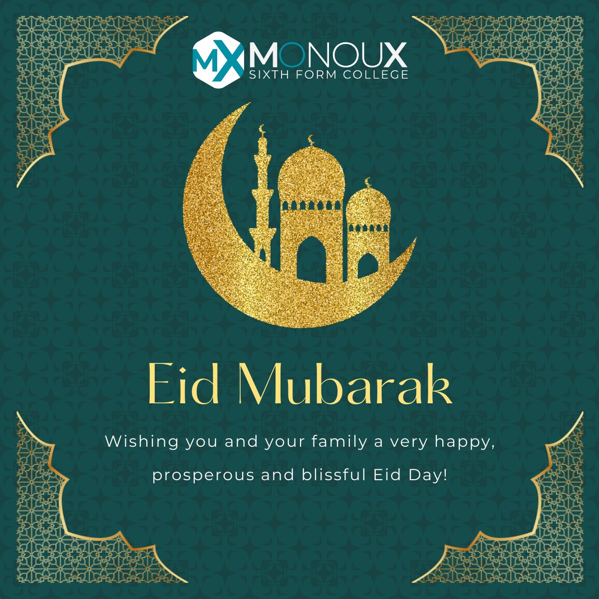 Wishing Eid Mubarak to all members of our Monoux Community! 🌙✨