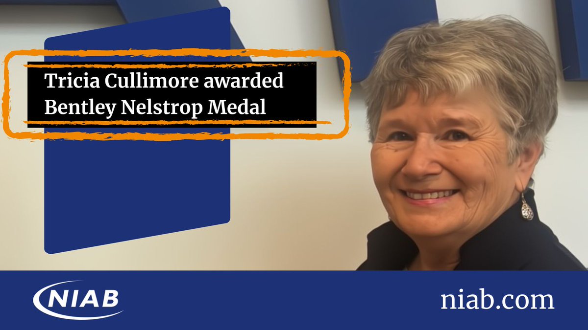 With a career spanning an astonishing 53 years at NIAB, Tricia Cullimore has been awarded the 2024 Bentley Nelstrop Medal for Enterprise and Innovation 👏 The award celebrates exceptional contribution to innovation and enterprise within NIAB ➡️ ow.ly/rvbi50Rc2Y3