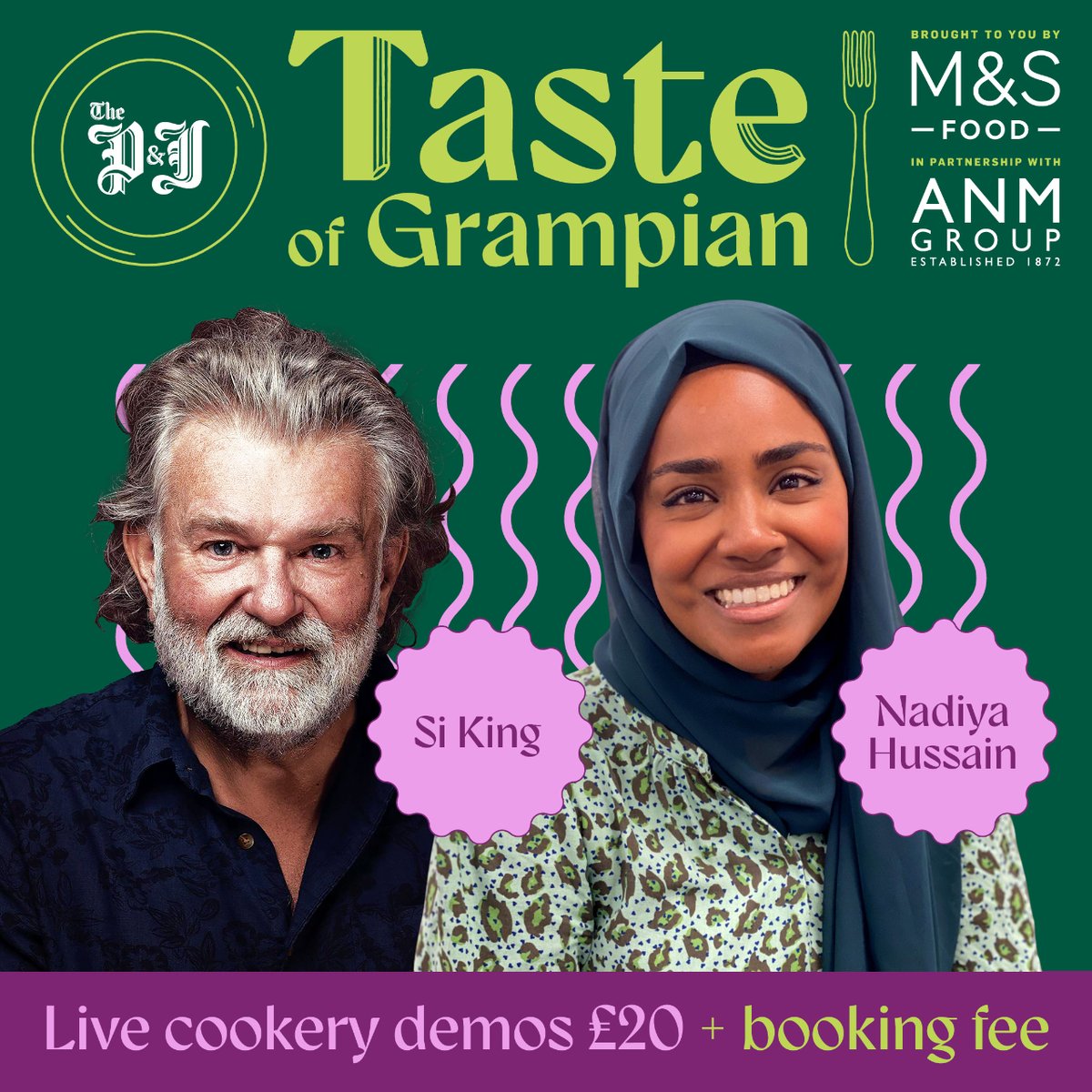 📣 Celebrity Chef Si King will join Nadiya Hussain at @TasteOfGrampian on Sat 1st June 24! 👨‍🍳 This is your chance to watch the pros in action! Tickets on sale now - make sure to add your cooking demo upgrades at checkout 👉 bit.ly/4bmmft2 #TasteOfGrampian