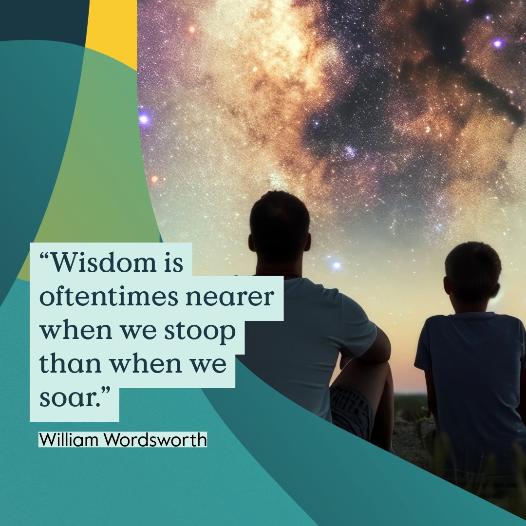 'Wisdom is oftentimes nearer when we stoop than when we soar.' This week's #WednesdayWisdom is from @Cambridge_Uni alumnus, William Wordsworth. This quote reminds us to be humble, as valuable insights can be found when we remain open to learning from the world around us. ✨