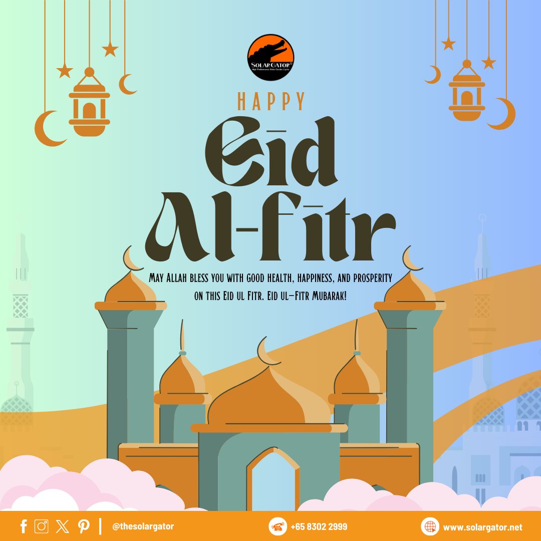 Wishing all of our Muslim friends a joyful and blessed Eid al-Fitr! May this special day bring peace, happiness, and prosperity to you and your loved ones. #EidMubarak #EidAlFitr2024 #thesolargator🌙✨
