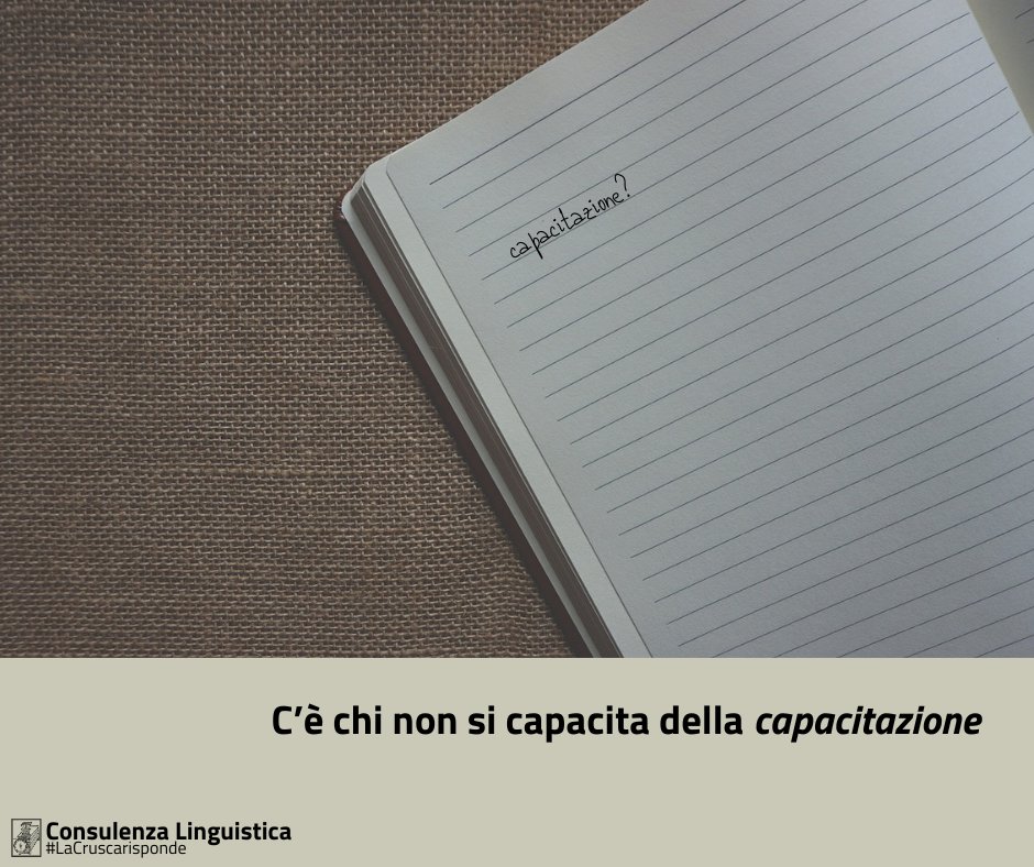 Ci hanno chiesto il significato della parola 'capacitazione': è un legittimo traducente del termine inglese 'capability'? La risposta di Kevin De Vecchis: bit.ly/capacitazione_…