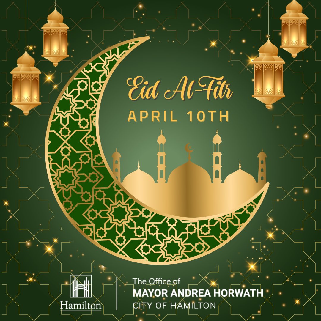 Today, Muslims in Hamilton and around the world gather to celebrate Eid al Fitr, marking the end of the holy month of Ramadan. To everyone celebrating, I wish you and your loved ones a heartfelt Eid Mubarak! May this joyous occasion be one of love, unity and endless blessings.