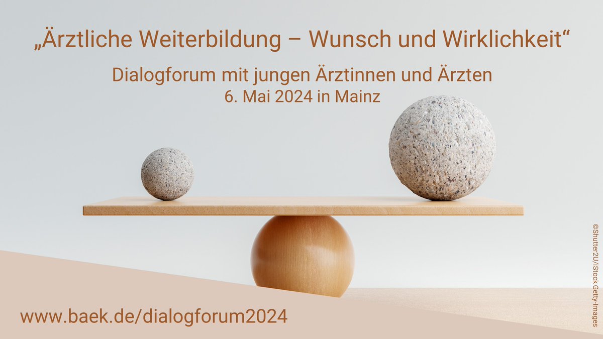 Welchen Herausforderungen begegnen junge Ärztinnen und Ärzte während ihrer Weiterbildung und wie kann gute ärztliche Weiterbildung auch in Zeiten hoher Arbeitsverdichtung gelingen? Mehr Infos zum #Dialogforum: baek.de/dialogforum2024