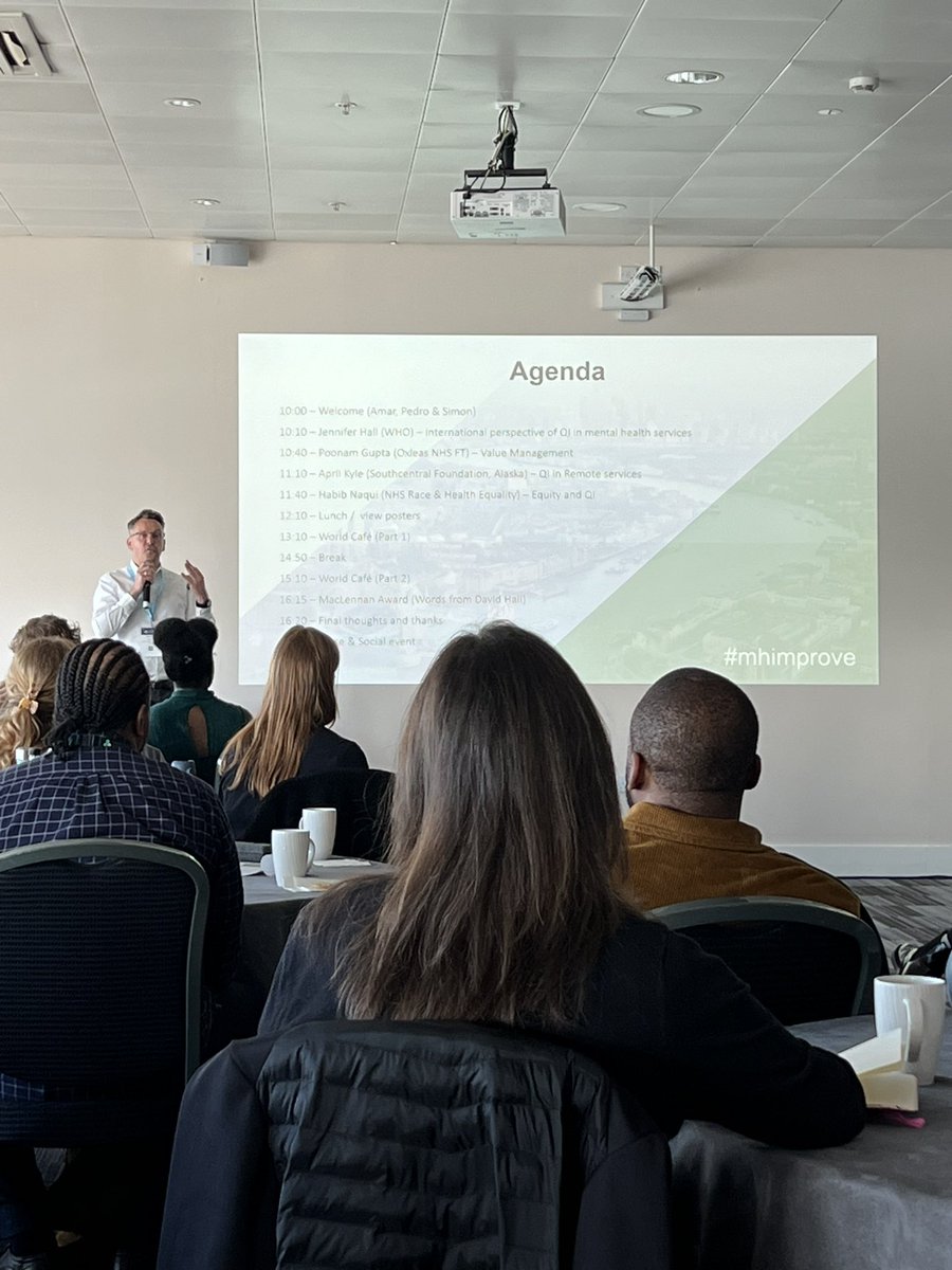 Been a very insightful morning at #MHimprove with a variety of presenters sharing their learnings about #QualityImprovement in mental health, race &amp; health equality and sustaining improvement 💡