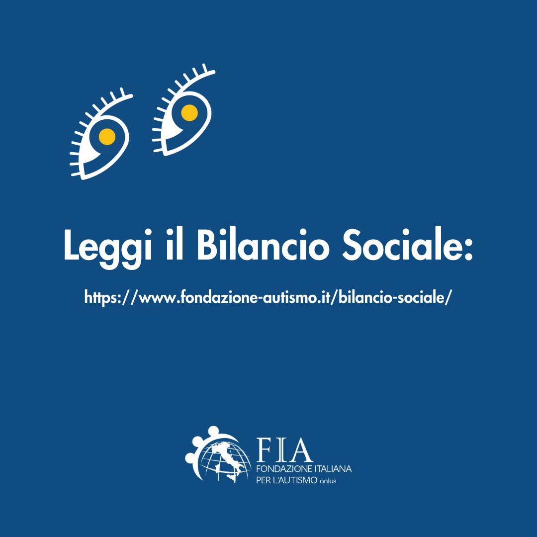 👉 𝐋𝐞𝐠𝐠𝐢 𝐢𝐥 𝐁𝐢𝐥𝐚𝐧𝐜𝐢𝐨 𝐒𝐨𝐜𝐢𝐚𝐥𝐞: fondazione-autismo.it/bilancio-socia… e scopri l’attività di FIA - Fondazione Italiana per l'Autismo ed i progetti di ricerca che sostiene. #fondazioneitalianaautismo #FIA #autismo #disabilità #inclusione