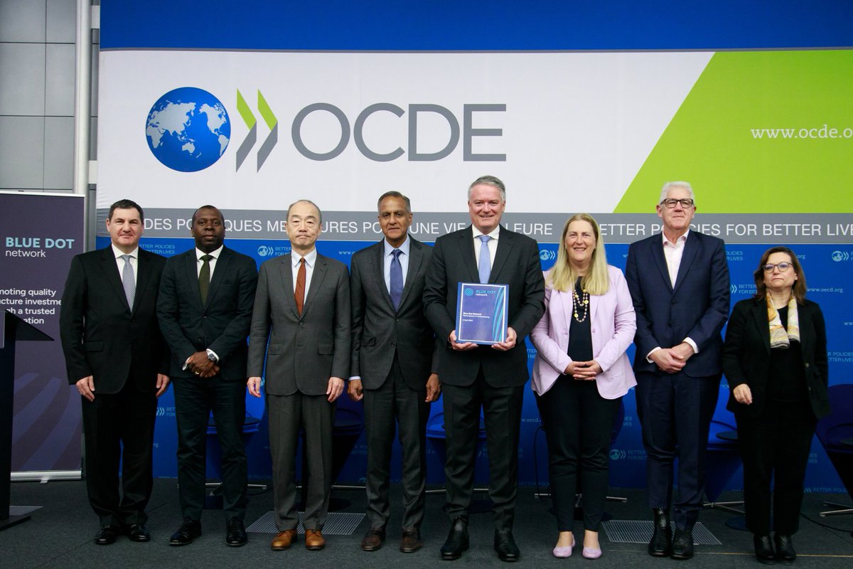 Proud to participate in the #BlueDotNetwork Secretariat launch at the OECD, as a founding member. 🇦🇺’s support for the BDN will encourage greater investment to address the global infrastructure financing gap and lift quality standards globally.