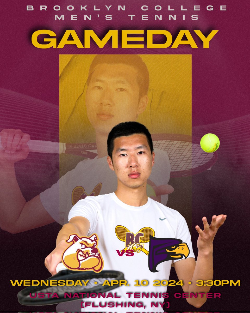 Gameday | 🎾 🔑 @cunyac match for @bcbulldogstennis on the most famous courts in the world!🐶🎾 🆚 @hunterathletics 🕜3:30PM 📍 Flushing, NY #PlayLikeaBulldog #d3tennis #cunytennis #ita