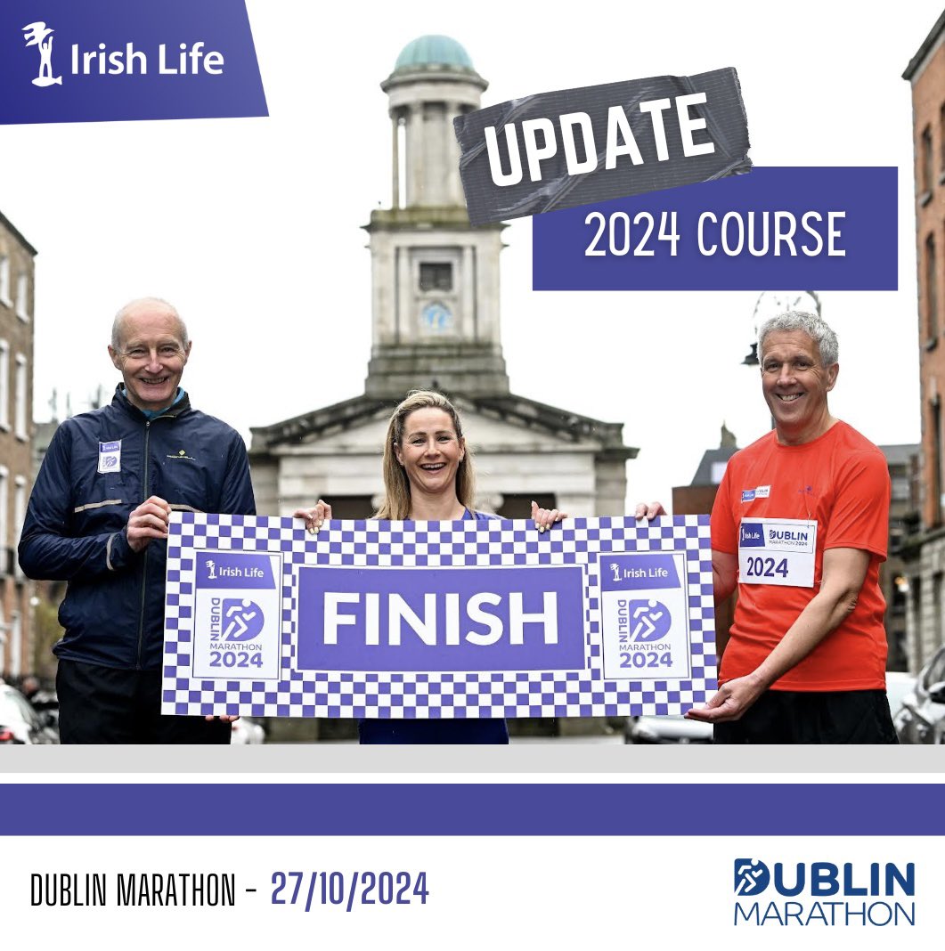 Thrilled to confirm that the #IrishLifeDublinMarathon will remain in the heart of Dublin’s City Centre for 2024. Special thank you to Dublin City Council for their continued support – we look forward to welcoming you all to our capital ❤️ Read More ➡️ bit.ly/43QjMUj
