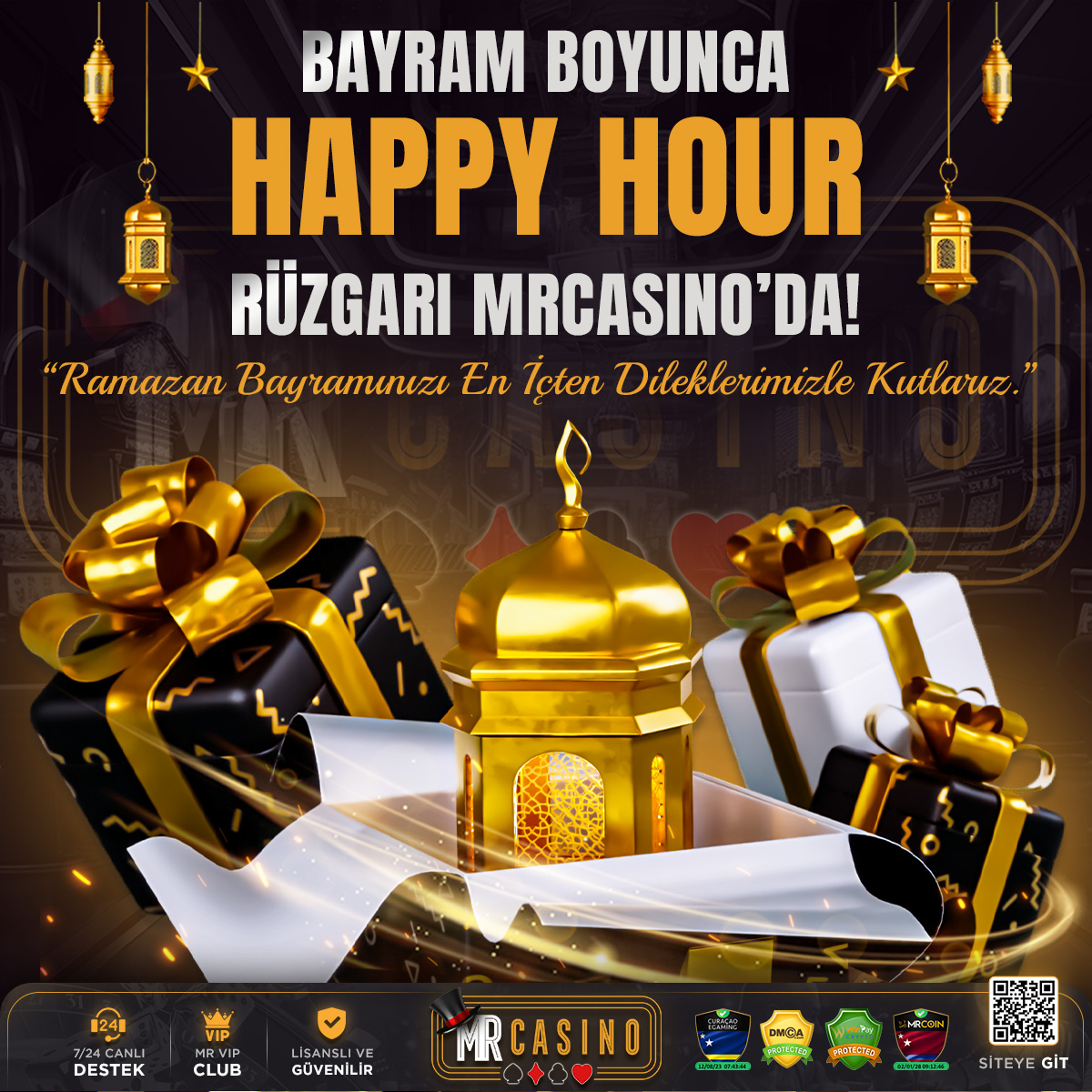 💯 Bayramınızı MrCasino'Ailesi Olarak En İçten Dileklerimizle Kutluyoruz. 💯

🕰 Happy Hour Rüzgarına Ve Süpriz Hediyelere Sizleride Bekliyoruz. 🕰

💰 Freespin, Freebet Ve Süpriz Promo Etkinlikleri İçin Sosyal Medya Hesaplarımızı Takip Edin Ve Bildirimleri Açın❗️ 🎩