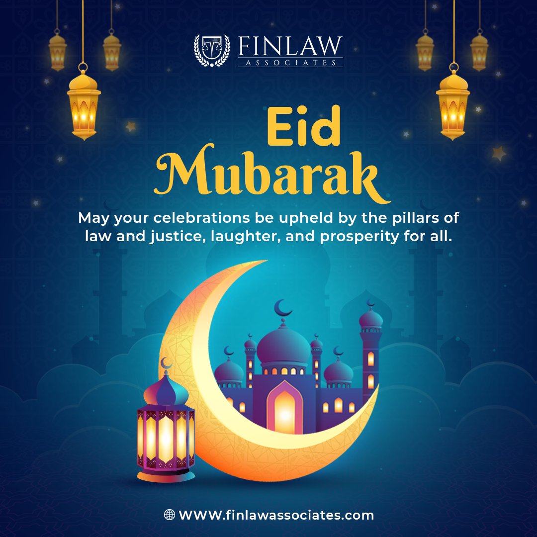 May the sweetness of this occasion fill your life with joy, and may you savor every moment shared with your loved ones. As you gather with loved ones, may every moment be a unity and respect.
From Team Finlaw Associates.
.
#finlawassociates #EidMubarak #RamadanMubarak #EidAlFitr