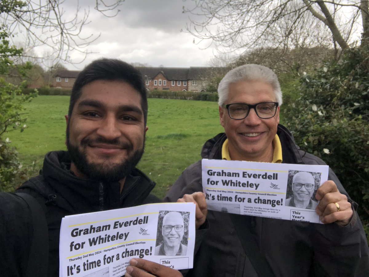 🔶 Campaigning in Sarisbury & Whiteley 🔶 Another brilliant campaigning session in Sarisbury & Whiteley yesterday. Lots of positive conversations and support out there for our 2 local Fareham candidates and our excellent county by-election candidate, Graham Everdell!