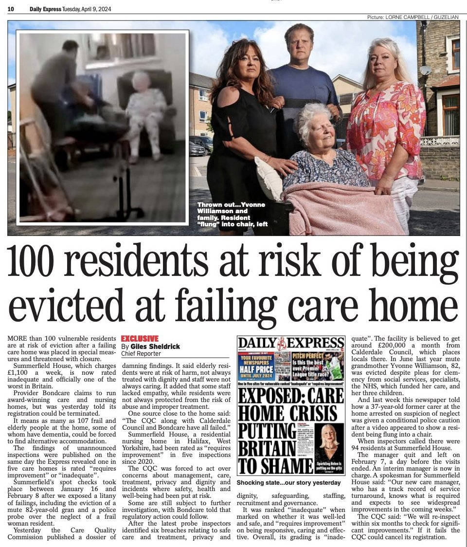 Who protects some of the most vulnerable in our society? Who ensures that care homes are safe? Why does it take 5 requires improvements and horrendous #safeguarding issues to get the regulator and local authority to act. Would you want your loved one treated like this? 🧵#RFR